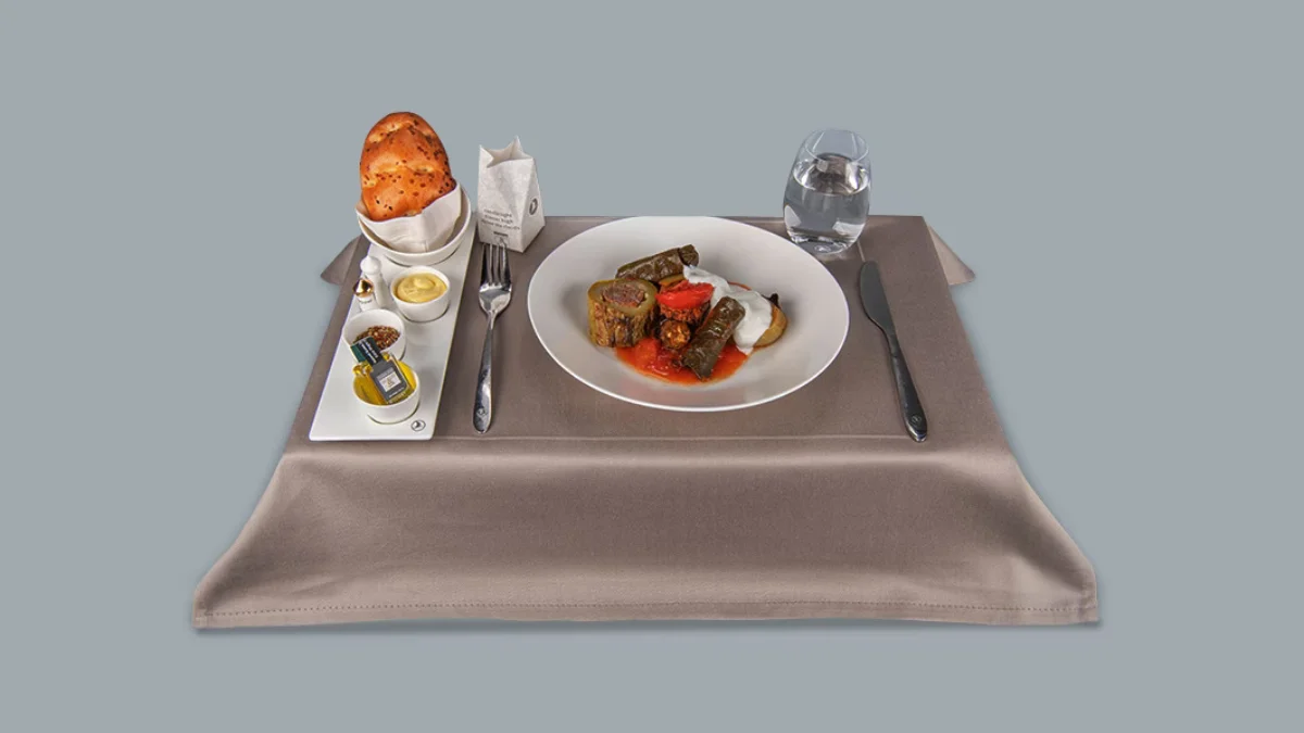 THY Business Class Kıtalar Arası Uçuşlarda Yemek Menüsü